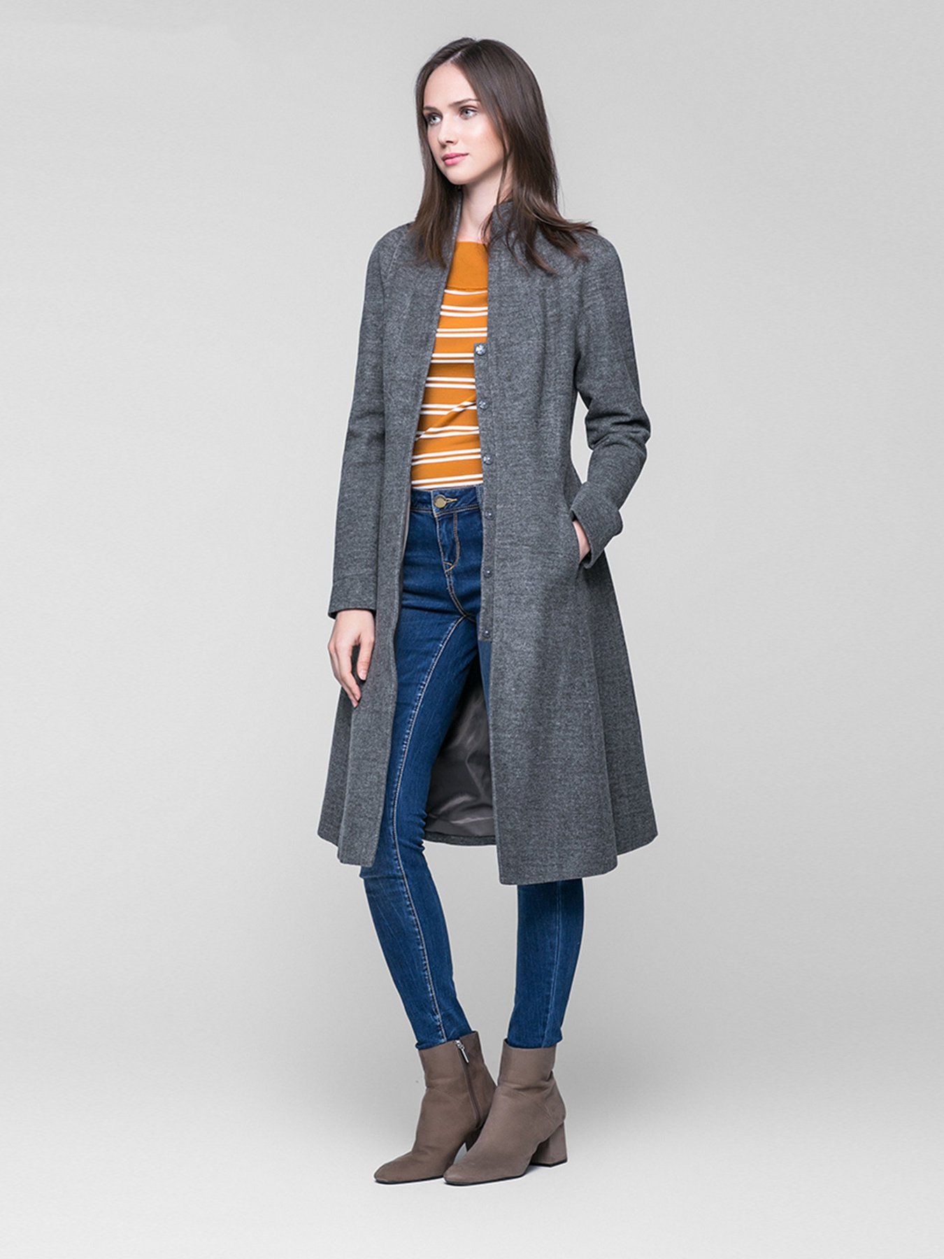 Пальто Vero Moda модель 317133503E90_сірий Фото