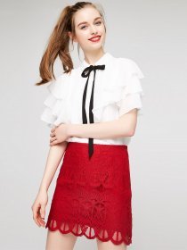 Юбка мини Vero Moda модель 317216510S97_червоний Фото