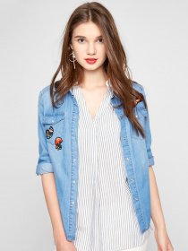 Рубашка Vero Moda модель 317253503J3B_синій комб. Фото