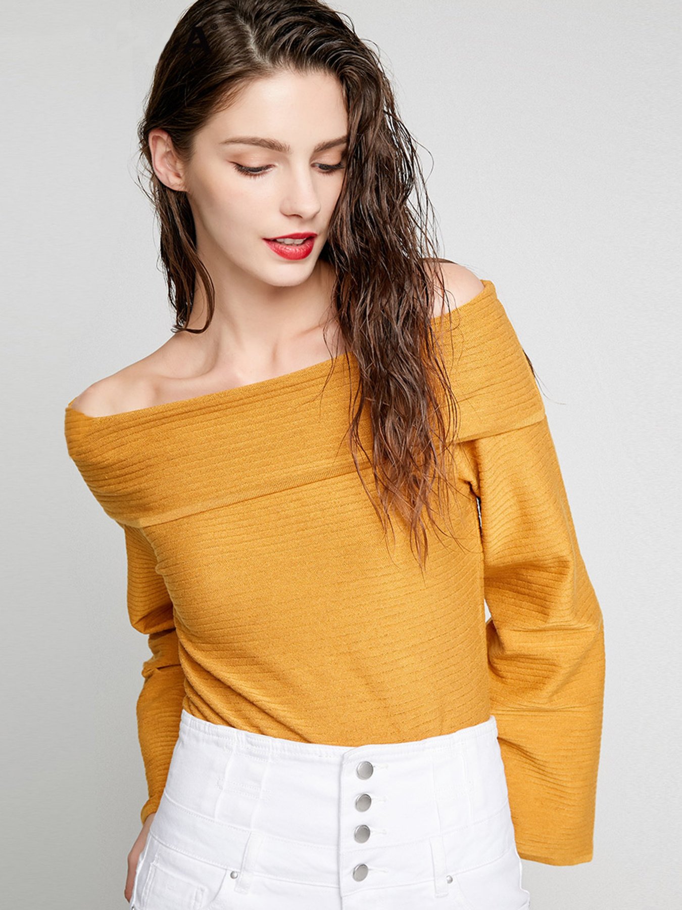 Джемпер Vero Moda модель 317324537F09_гірчичний Фото