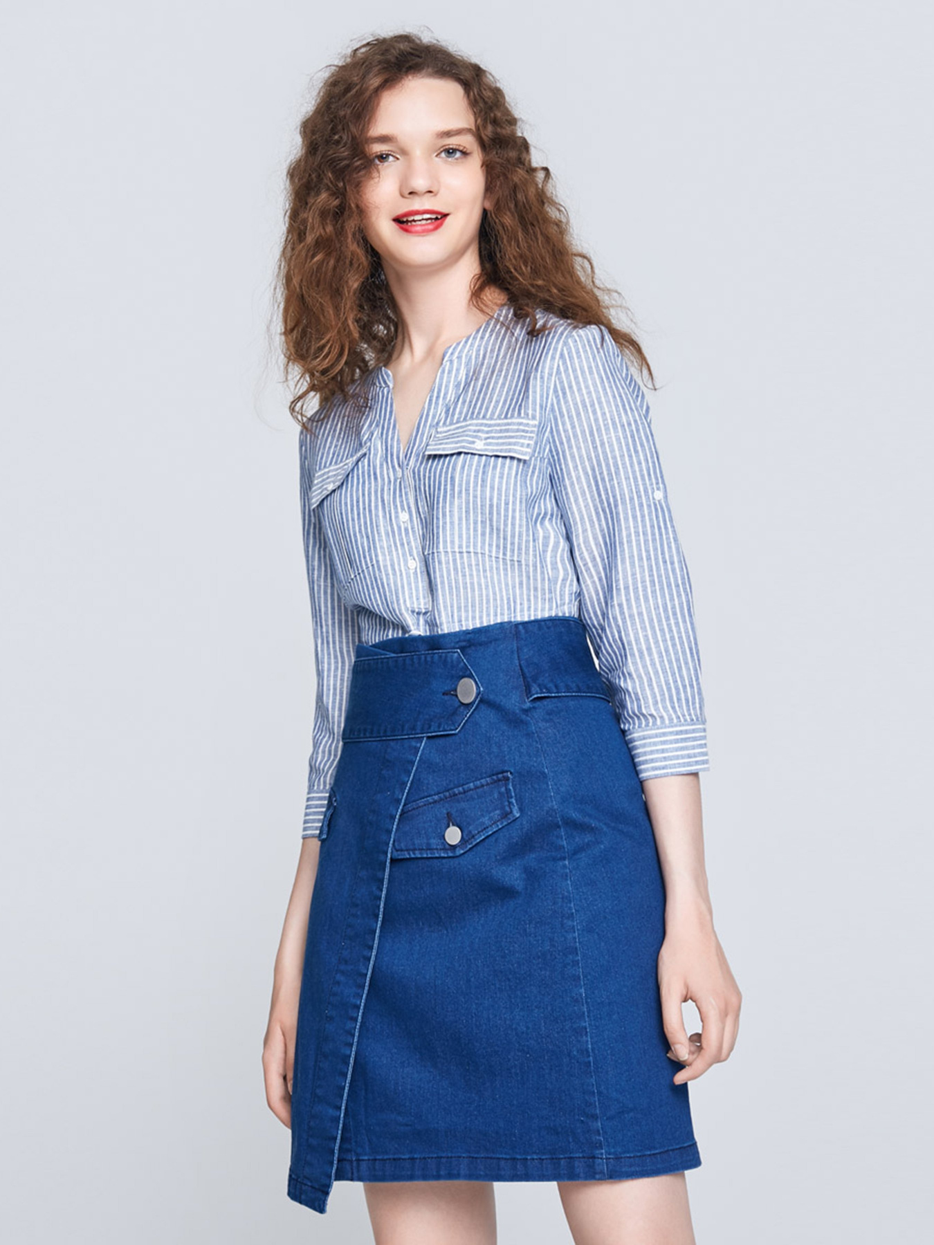 Юбка мини Vero Moda модель 317337509J3E_т.синій Фото