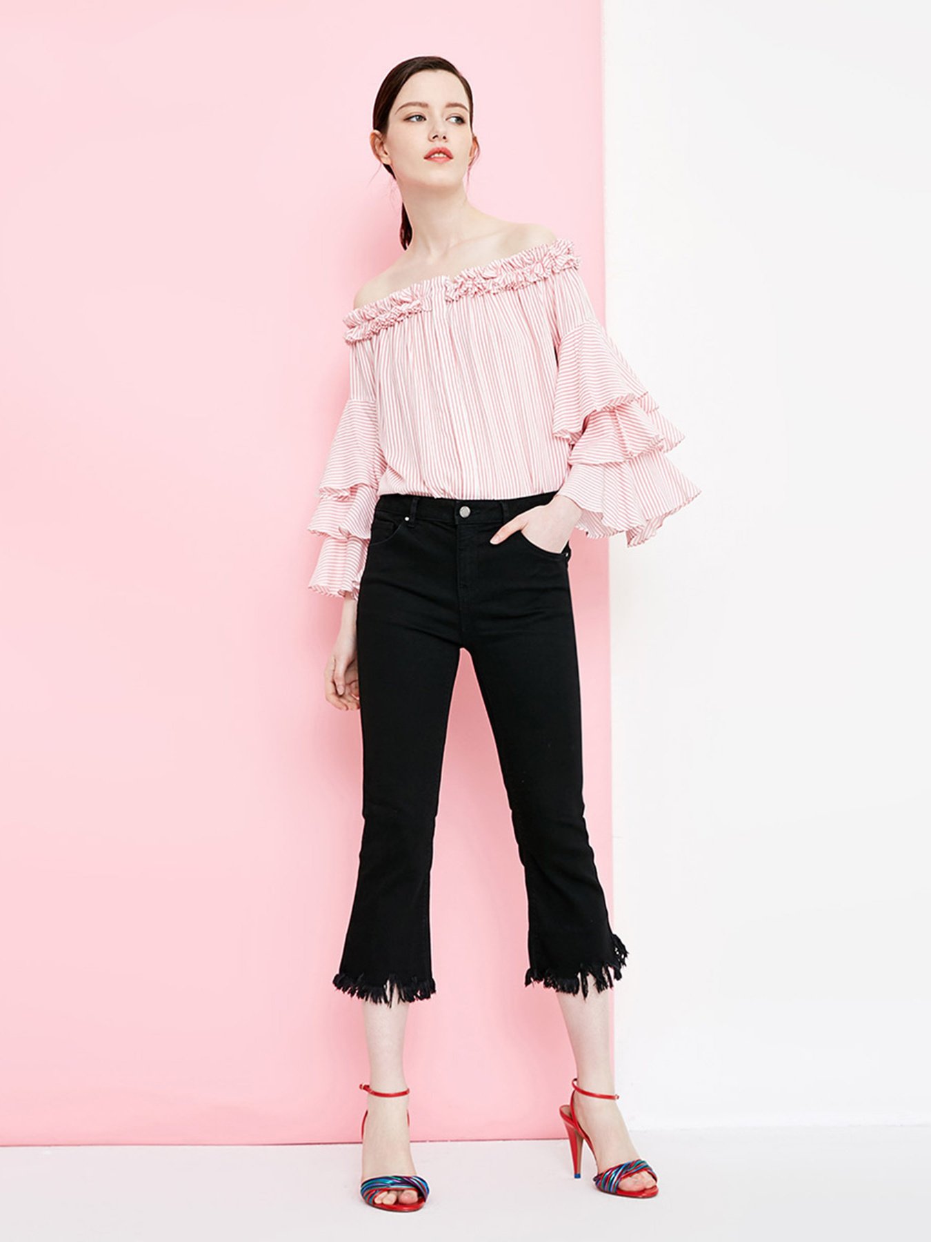 Расклешенные джинсы Vero Moda модель 31816I516J1G_чорний Фото