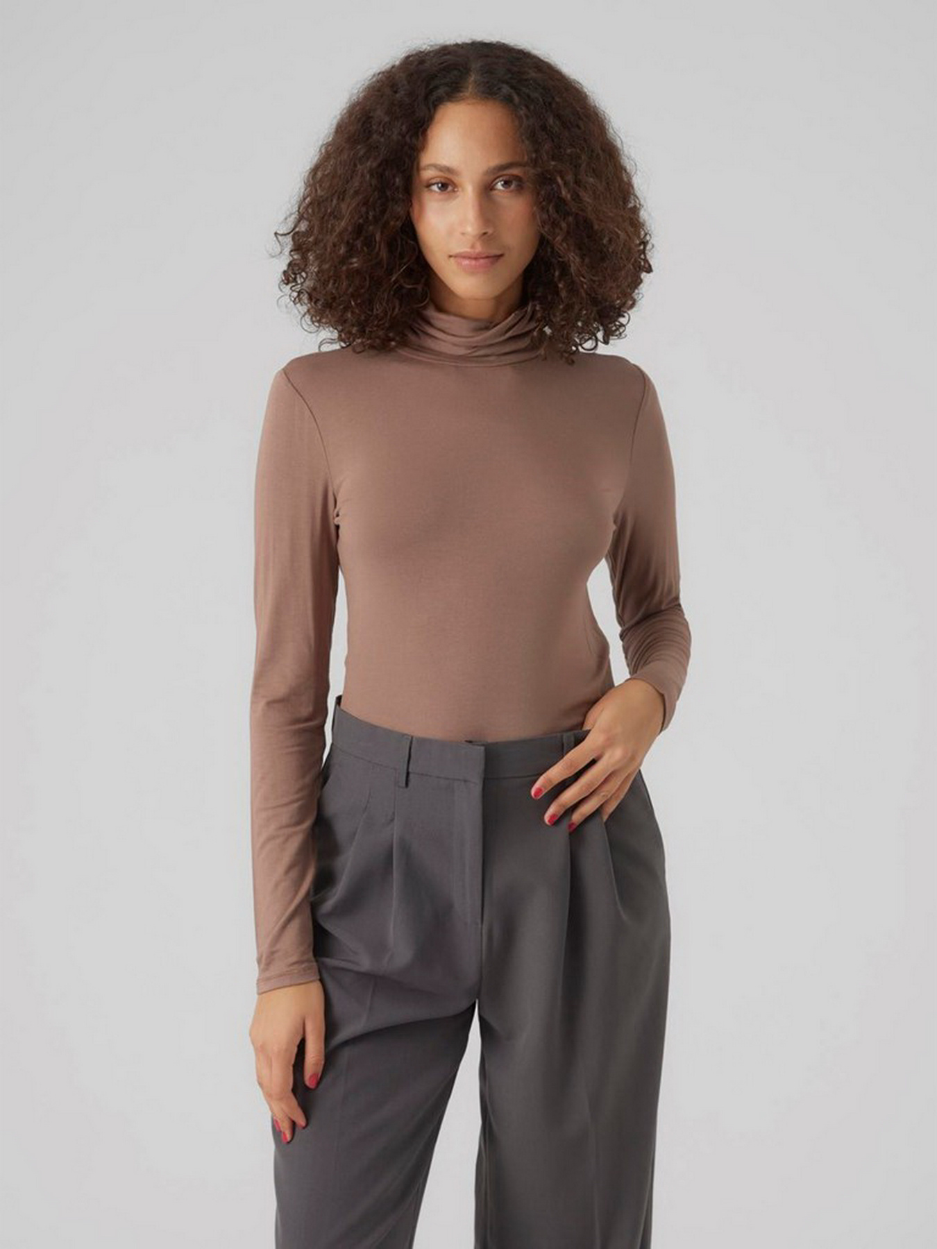 Водолазка Vero Moda модель 10293803_Brown Lentil Фото