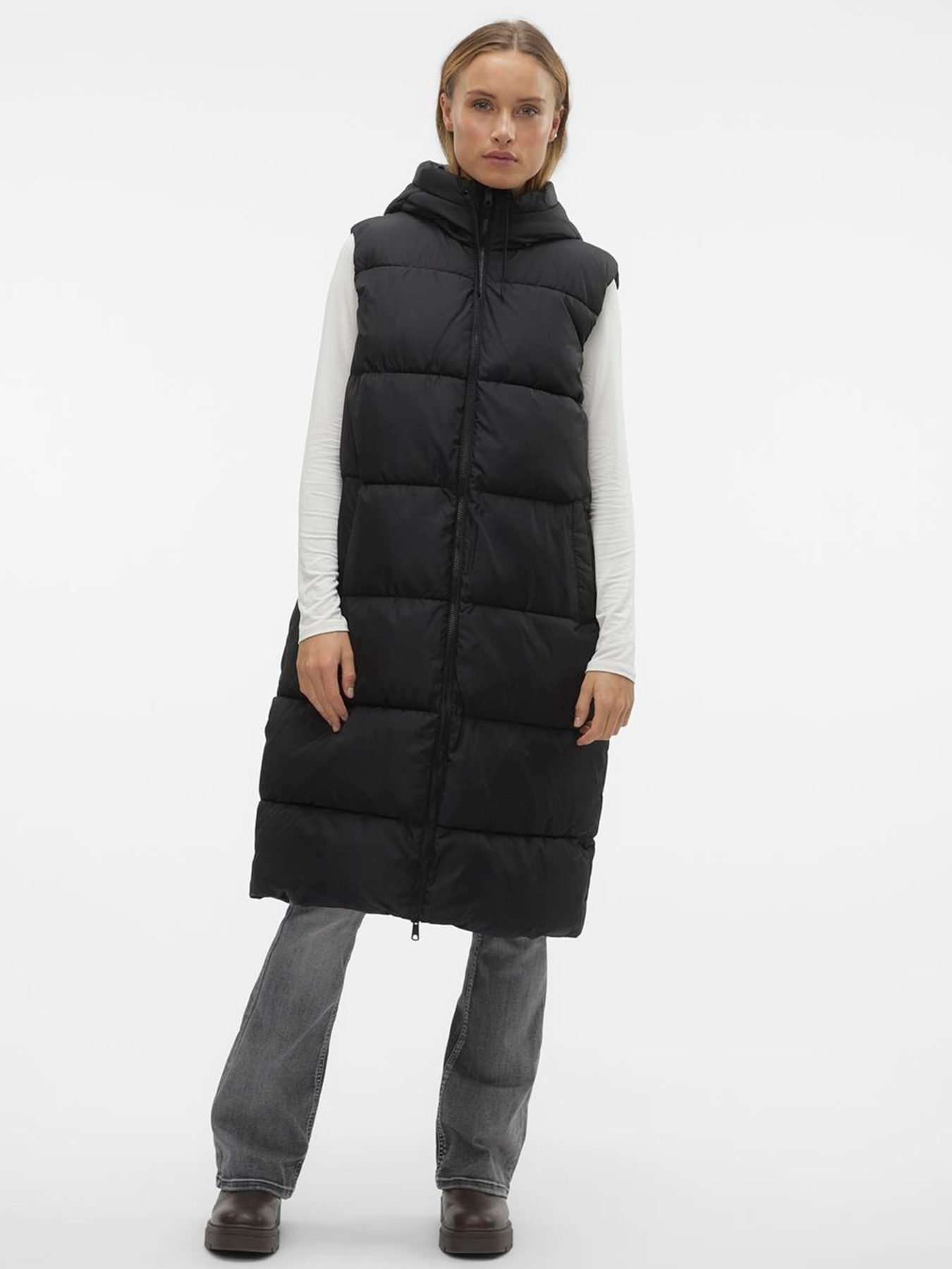 Утеплений жилет Vero Moda модель 10298757_Grey Pinstripe Фото