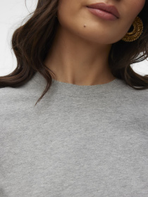 Футболка Vero Moda модель 10316991_Light Grey Melange Футболка Vero Moda модель 10316991_Light Grey Melange Фото