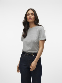 Футболка Vero Moda модель 10316991_Light Grey Melange Футболка Vero Moda модель 10316991_Light Grey Melange Фото