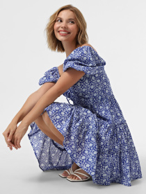 Платье мини Vero Moda модель 10323902_Dresden Blue FLOWER Фото