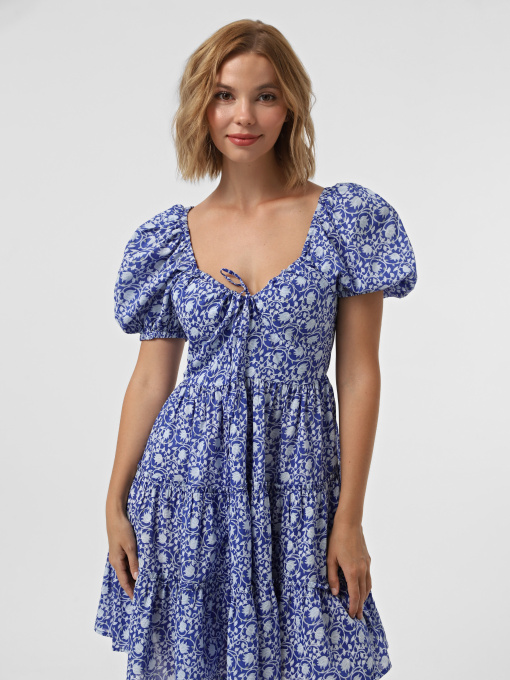 Платье мини Vero Moda модель 10323902_Dresden Blue FLOWER Фото