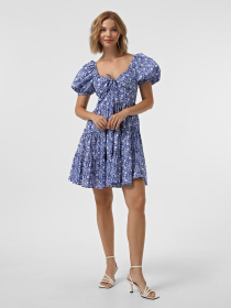Платье мини Vero Moda модель 10323902_Dresden Blue FLOWER Фото