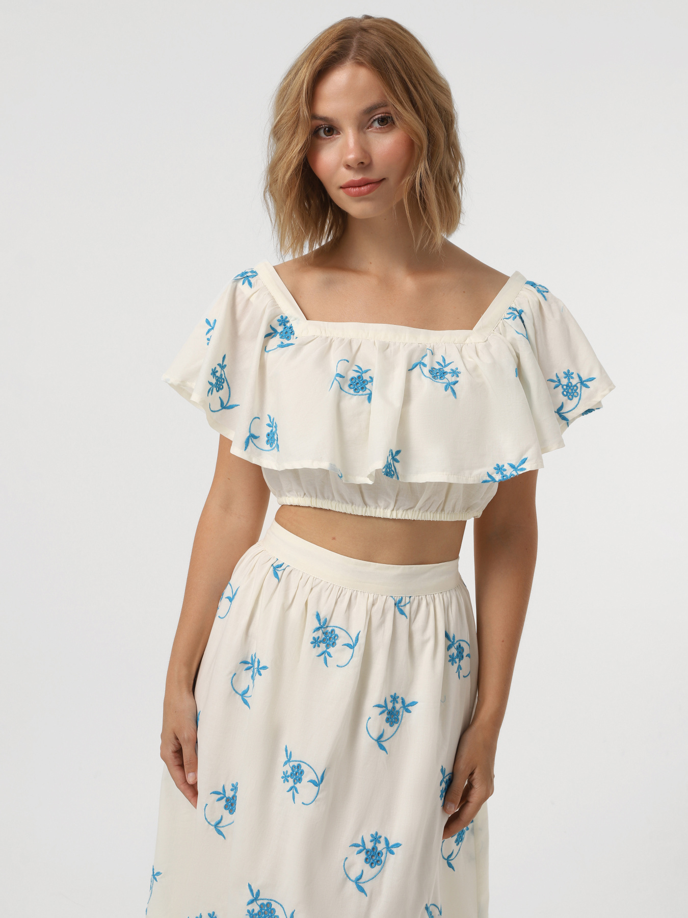 Топ Vero Moda модель 10324193_Pearled Ivory DRESDEN BLUE Фото