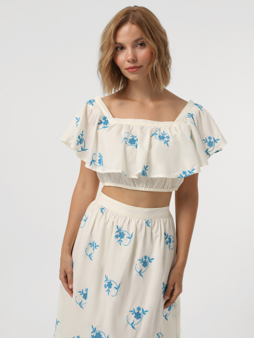 Топ Vero Moda модель 10324193_Pearled Ivory DRESDEN BLUE Фото