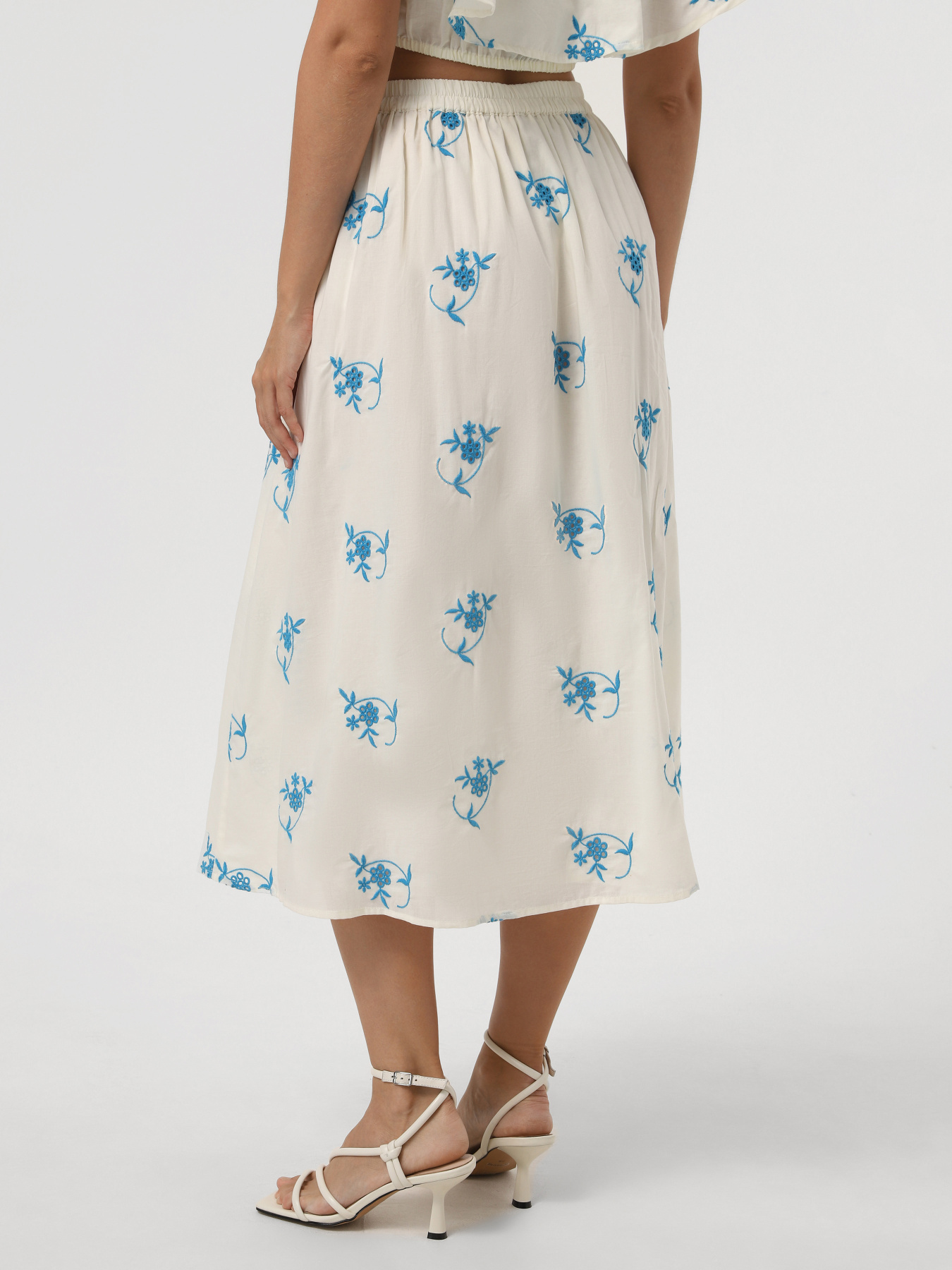 Юбка миди Vero Moda модель 10324195_Pearled Ivory DRESDEN BLUE Фото