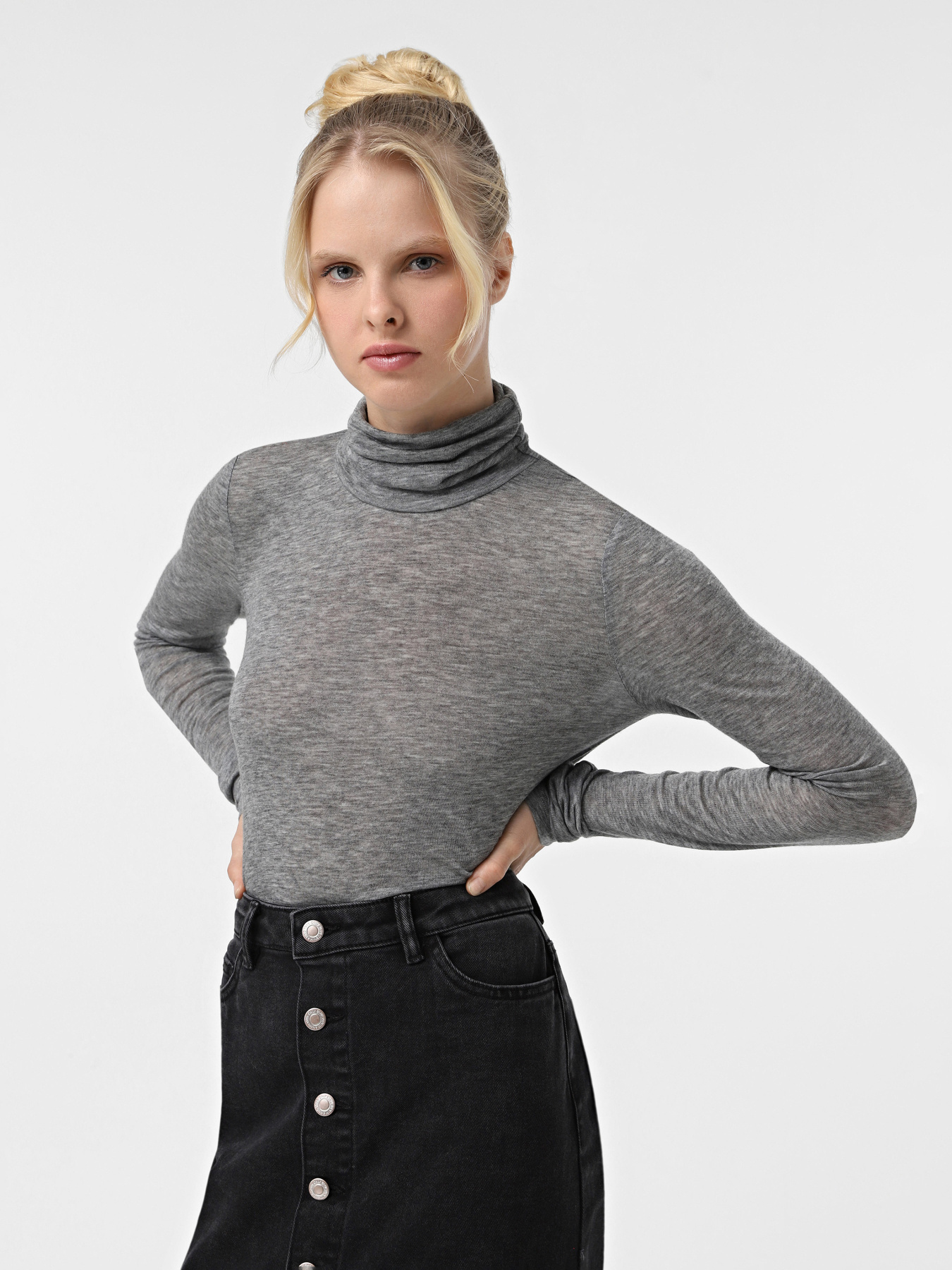 Гольф Vero Moda модель 10317026_Medium Grey Melange Гольф Vero Moda модель 10317026_Medium Grey Melange Фото