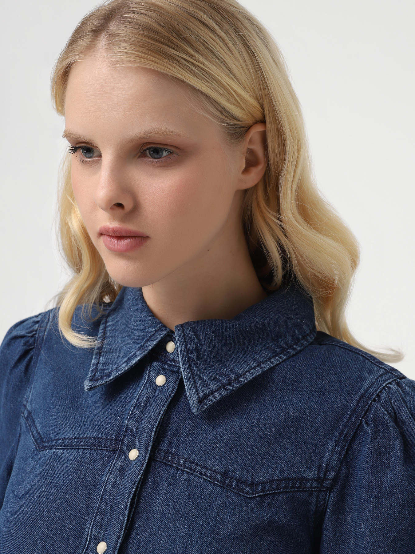 Рубашка Vero Moda модель 10323068_Dark Blue Denim Фото