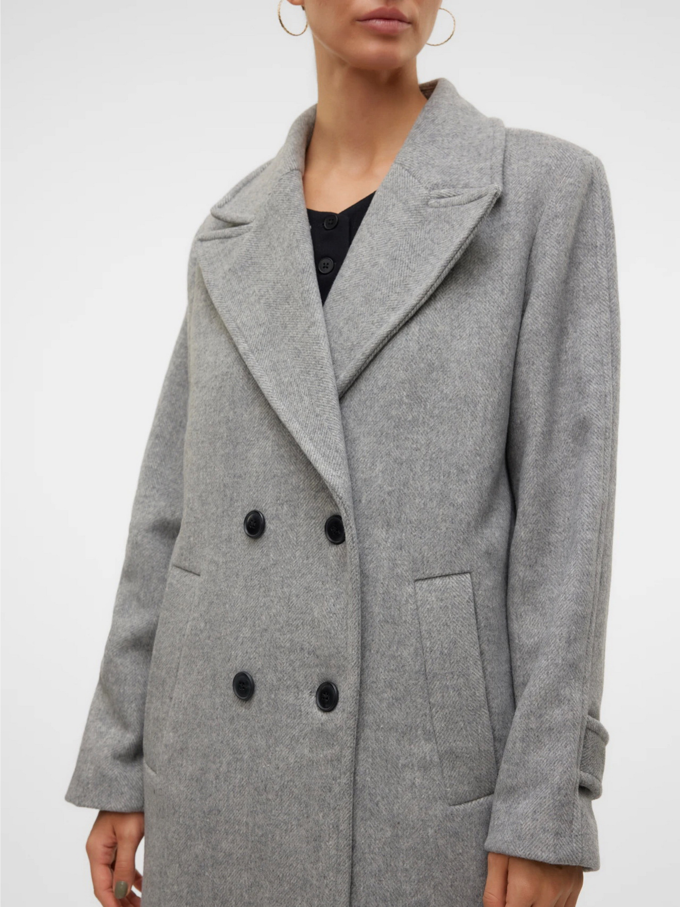 Пальто Vero Moda модель 10315047_Light Grey Melange Фото