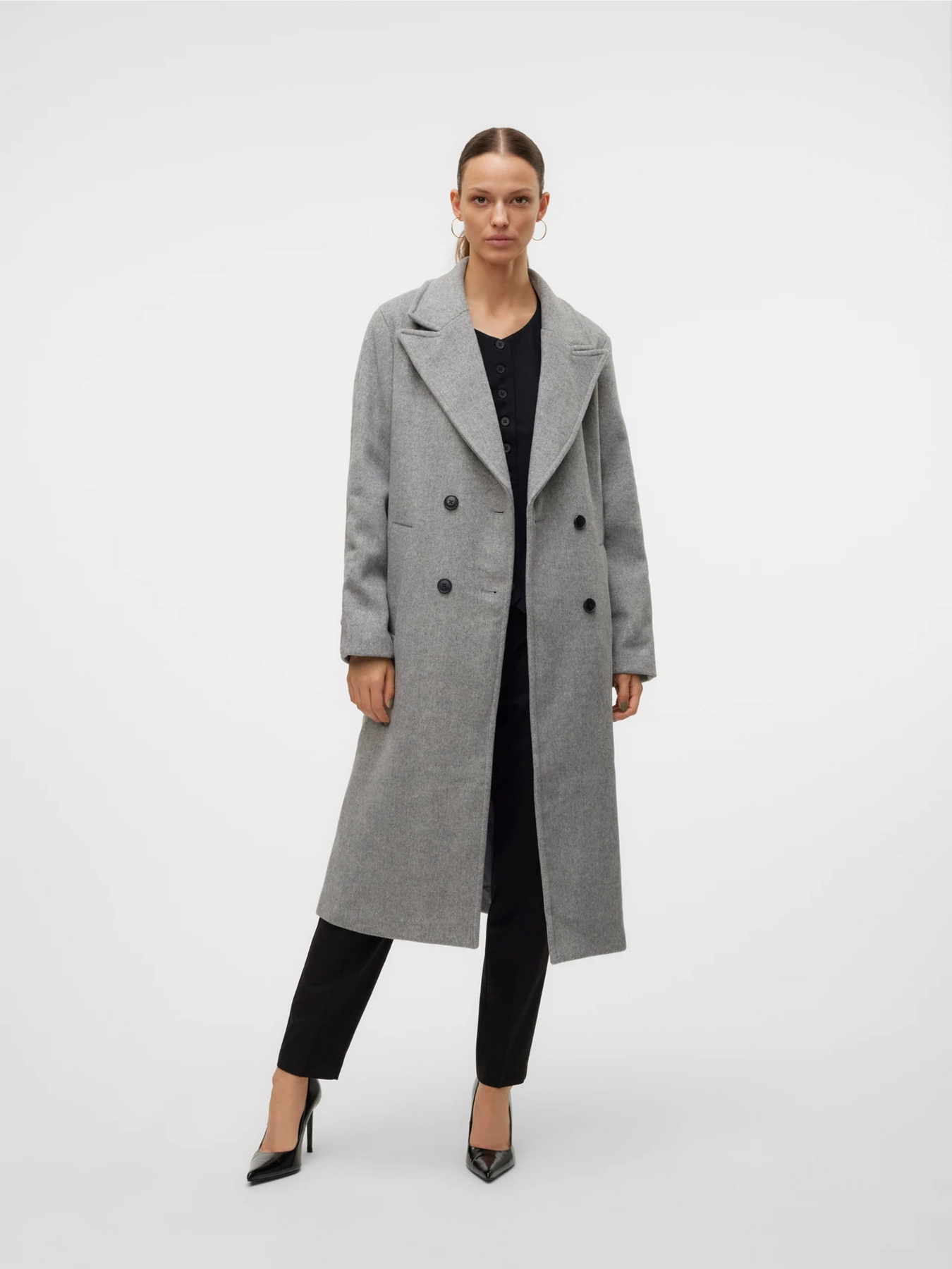 Пальто Vero Moda модель 10315047_Light Grey Melange Фото