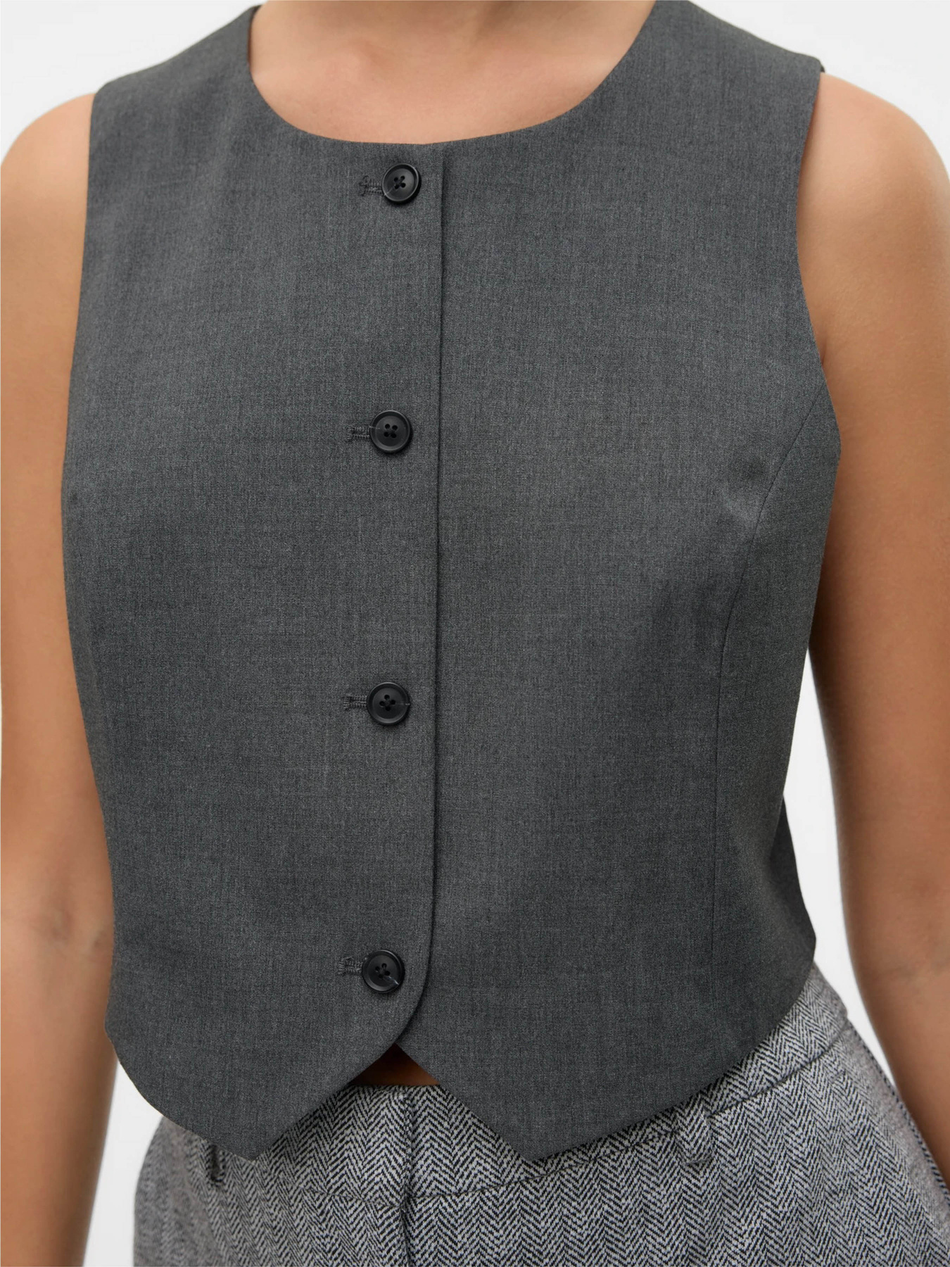 Жилет класичний Vero Moda модель 10318574_Dark Grey Melange Фото