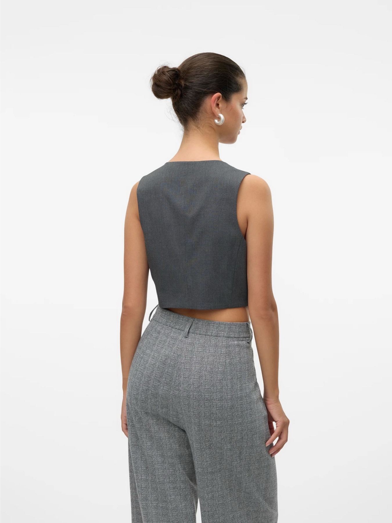 Класичний жилет Vero Moda модель 10318574_Dark Grey Melange Класичний жилет Vero Moda модель 10318574_Dark Grey Melange Фото