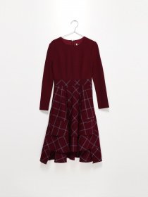 Платье миди Vero Moda модель 31617D023092_т.пурпурний комб. Фото