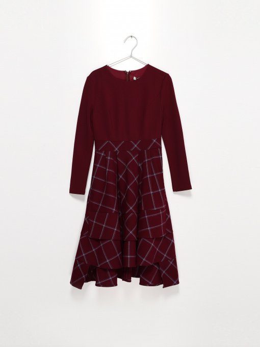 Платье миди Vero Moda модель 31617D023092_т.пурпурний комб. Фото