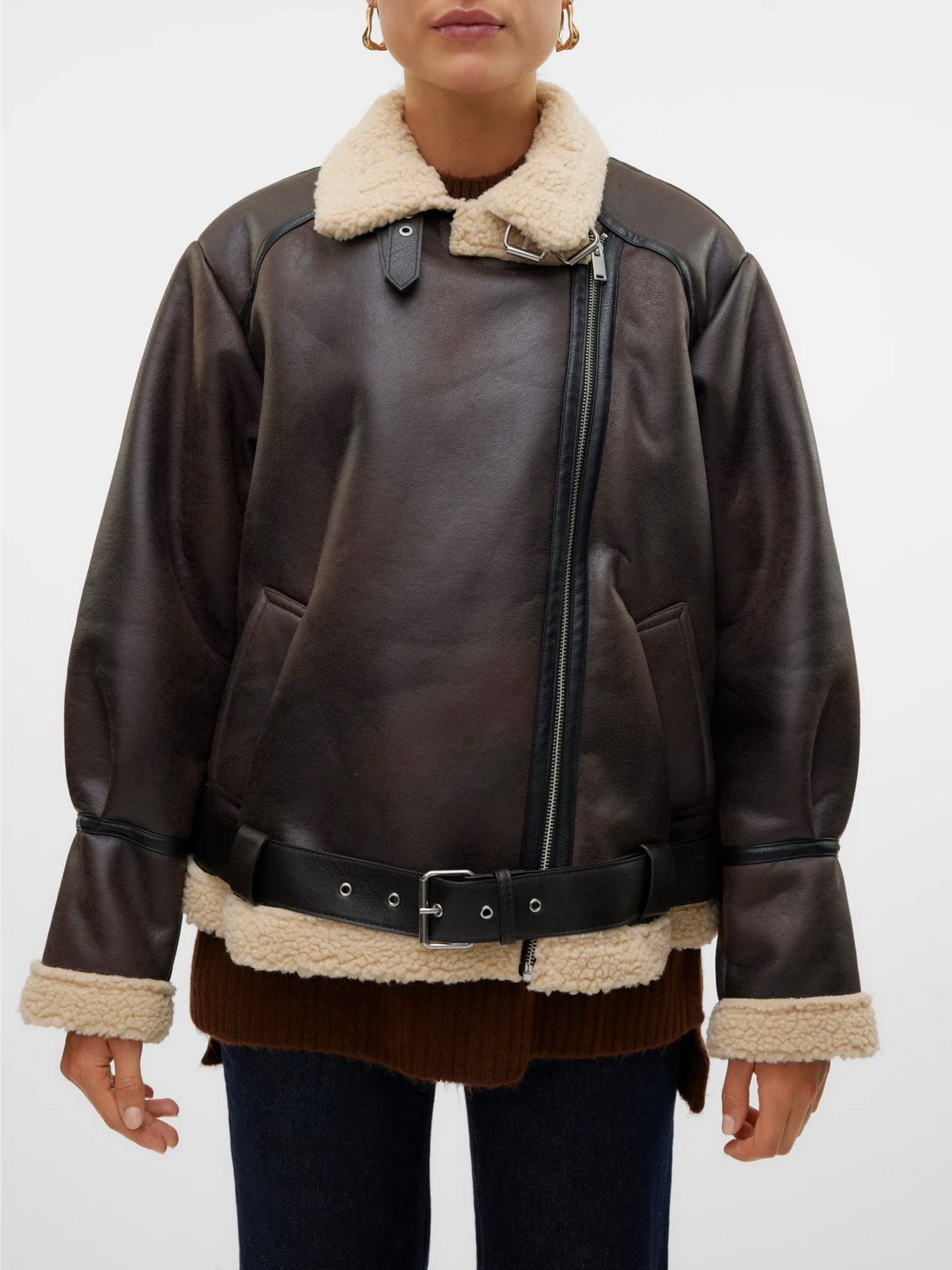 Дубленка Vero Moda модель 10316256_Chocolate Torte SILVER MIN Фото