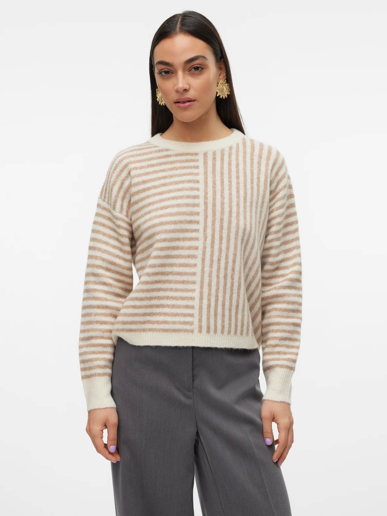 Джемпер Vero Moda модель 10309598_Birch W. SILVER MINK MELAN Фото