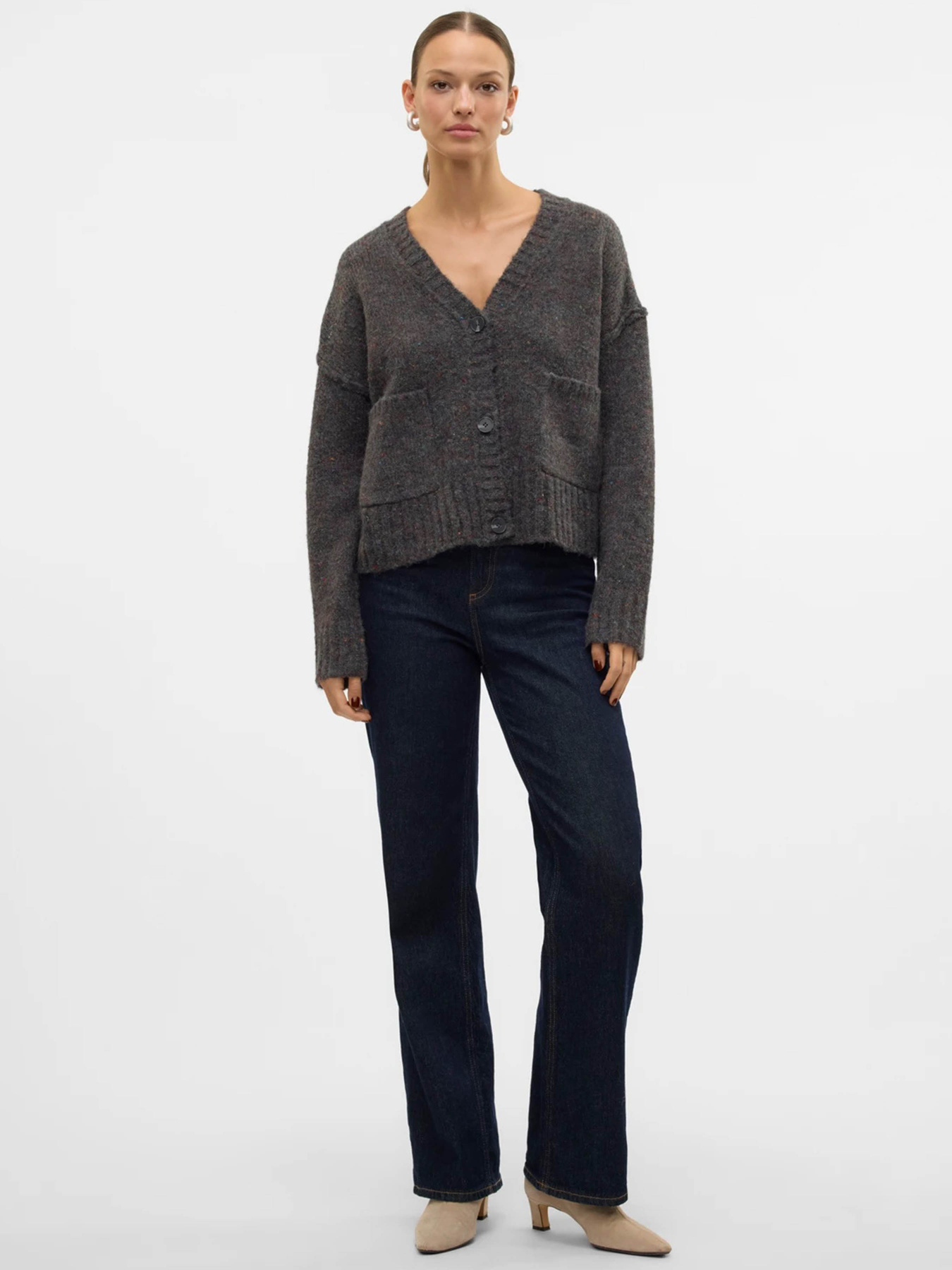 Кардиган Vero Moda модель 10314095_Dark Grey Melange Фото