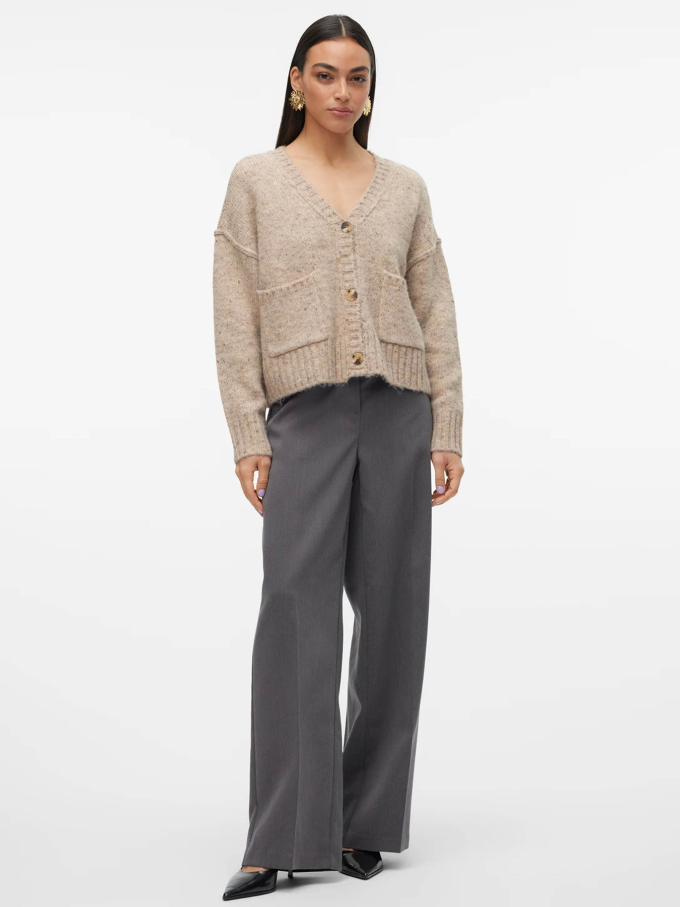 Кардиган Vero Moda модель 10314095_Silver Mink W. MELANGE AS Фото