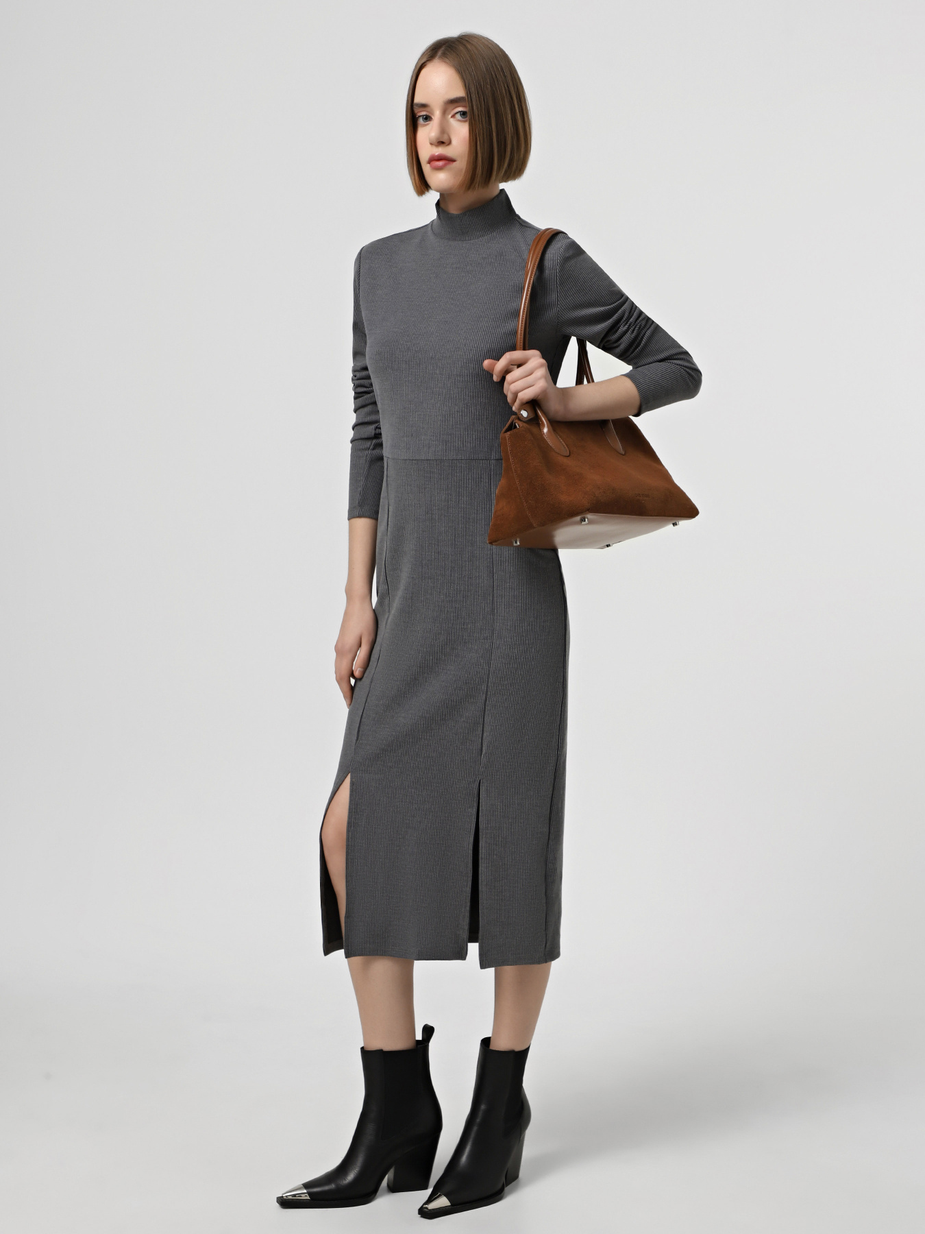 Платье миди Vero Moda модель 10314545_Asphalt Washed Фото