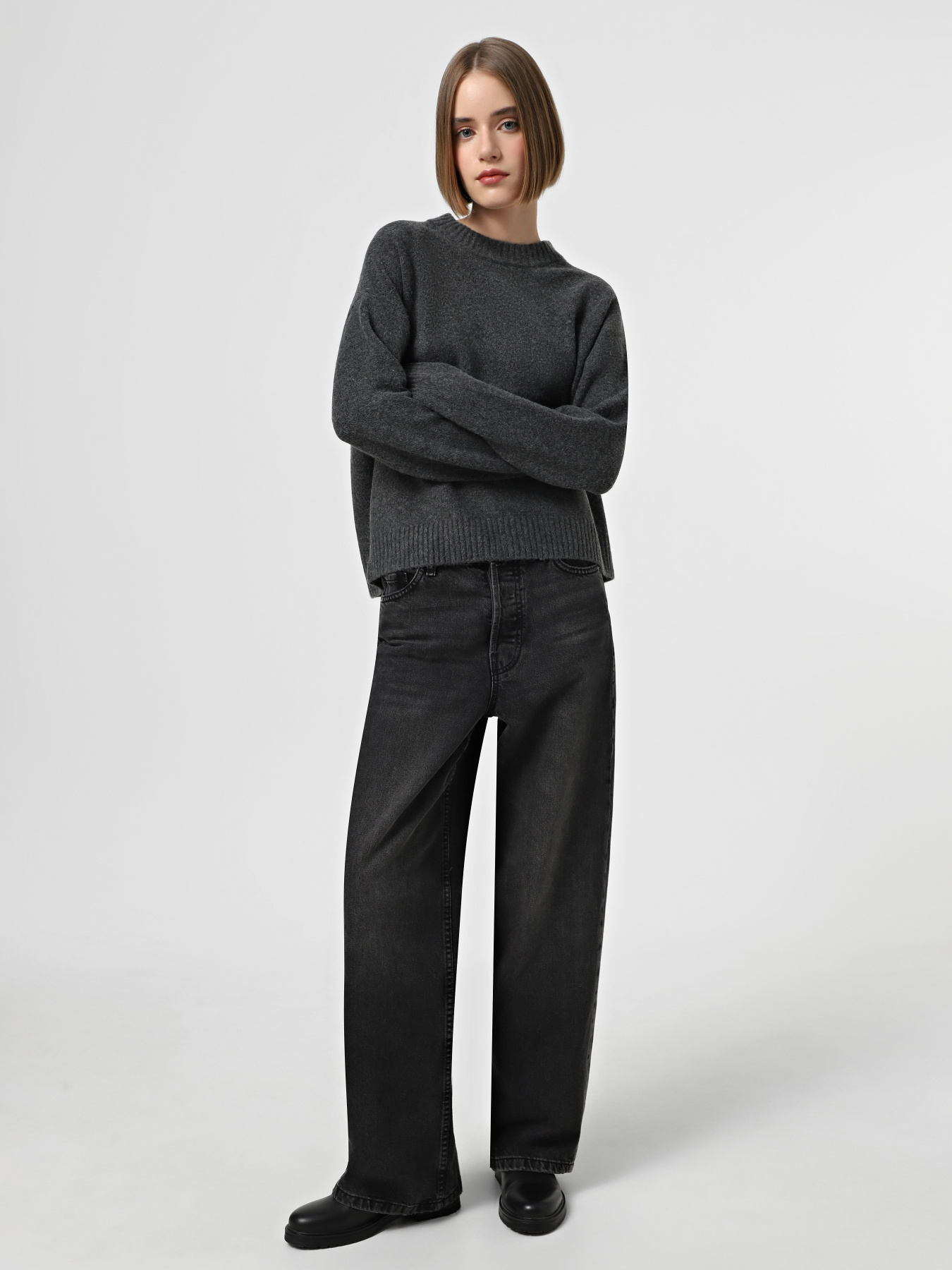 Джемпер Vero Moda модель 10315816_Dark Grey Melange Джемпер Vero Moda модель 10315816_Dark Grey Melange Фото