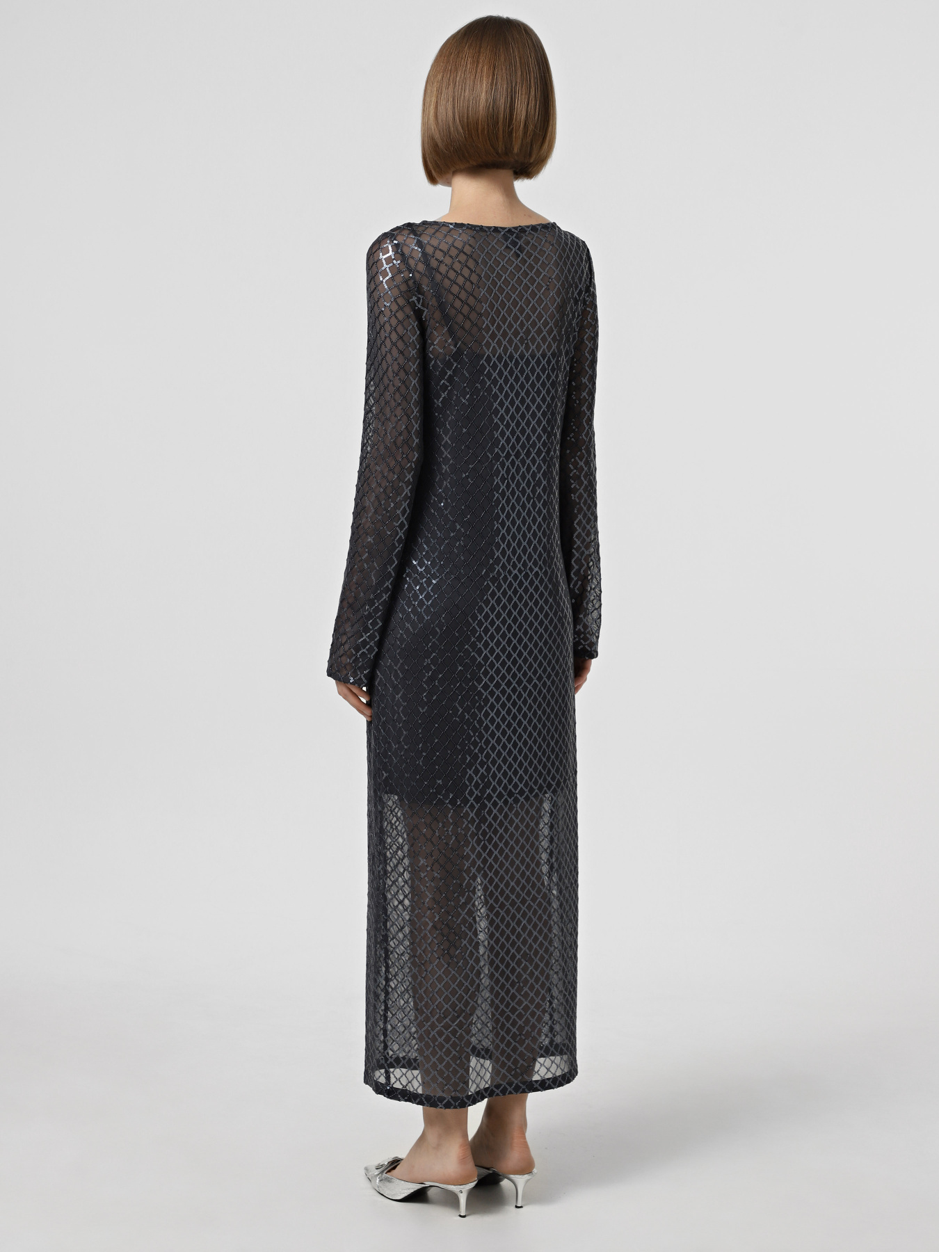 Платье макси Vero Moda модель 10316881_Asphalt Фото