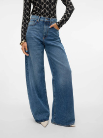 Широкие джинсы Vero Moda модель 10319088_Medium Blue Denim Фото