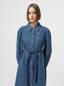 Платье миди Vero Moda модель 10323071_Dark Blue Denim Фото