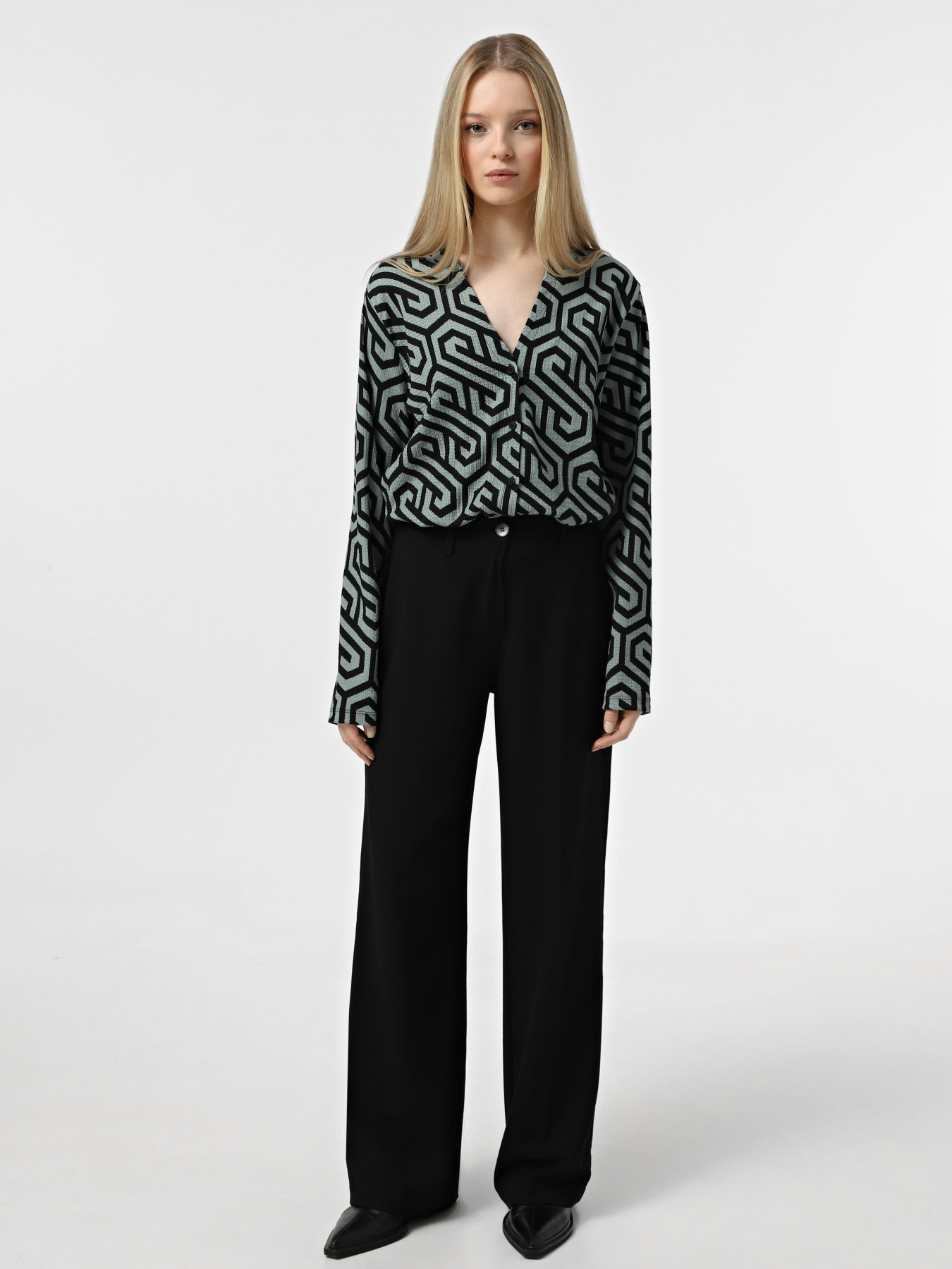 Сорочка повсякденна Vero Moda модель 10322081_Chinois Green Grap Фото