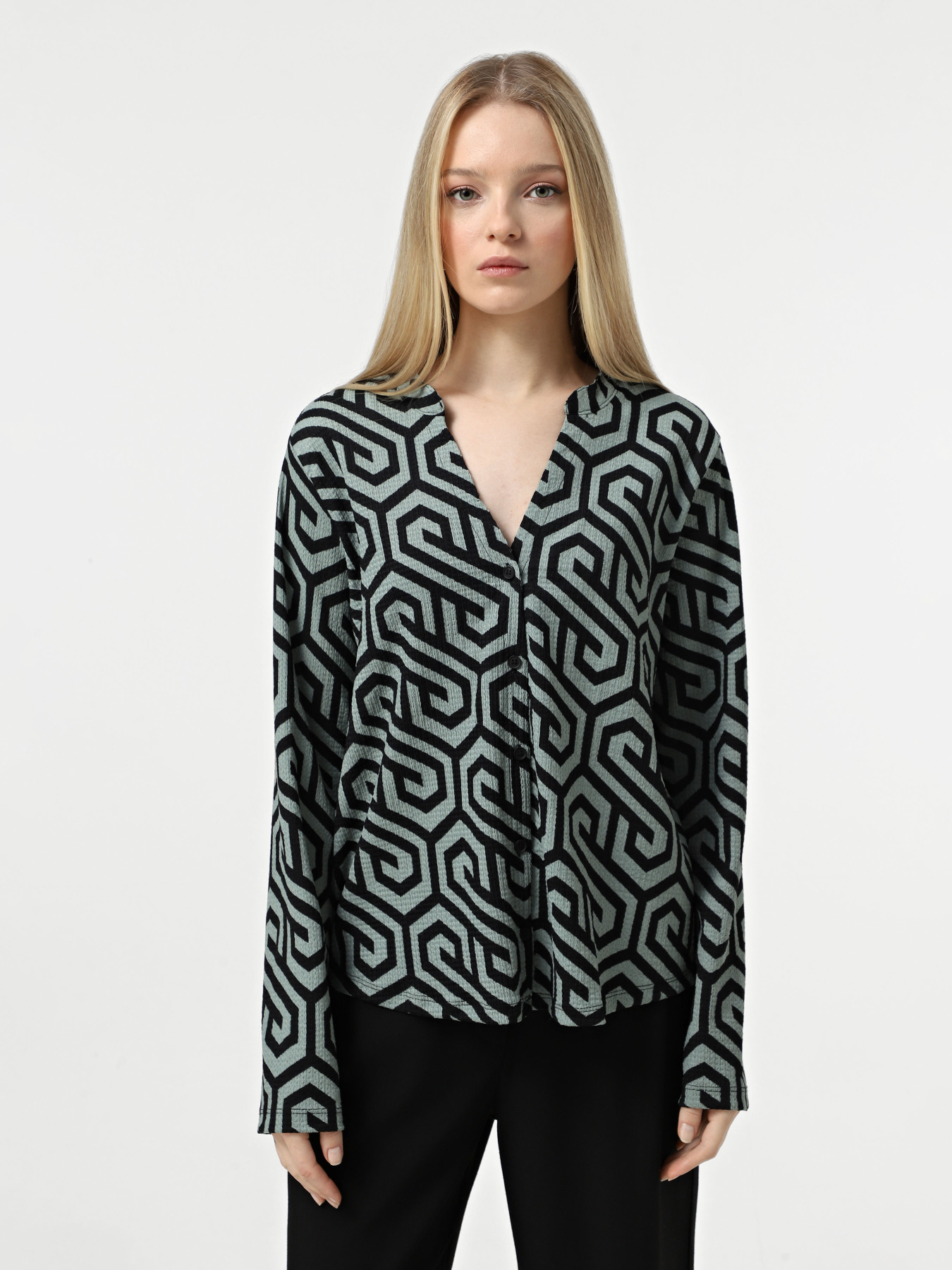 Сорочка повсякденна Vero Moda модель 10322081_Chinois Green Grap Фото