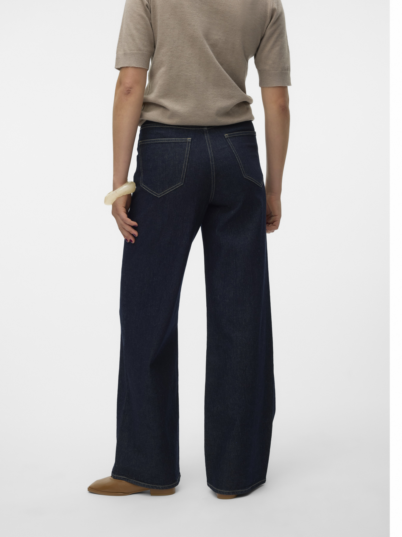 Широкие джинсы Vero Moda модель 10321125_Dark Blue Denim RINSE Фото