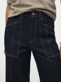 Широкие джинсы Vero Moda модель 10321125_Dark Blue Denim RINSE Фото