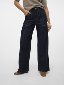 Широкі джинси Vero Moda модель 10321125_Dark Blue Denim RINSE Фото