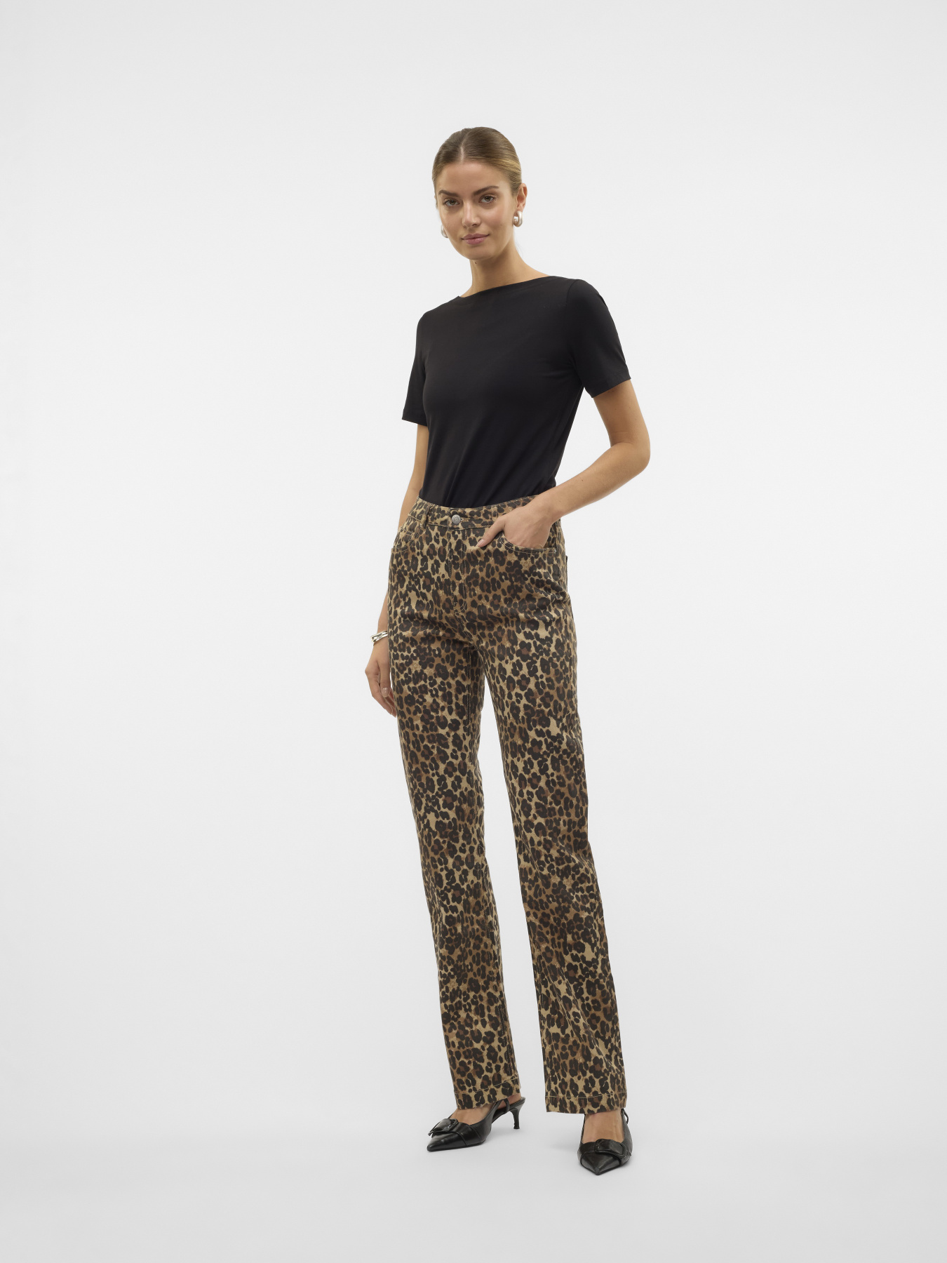Прямі джинси Vero Moda модель 10329308_Tigers Eye LEOPARD Фото