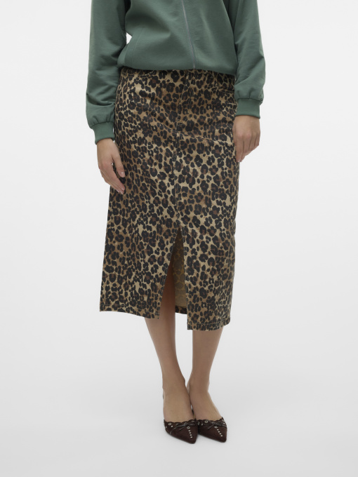 Джинсовая юбка Vero Moda модель 10329339_Tigers Eye LEOPARD Фото