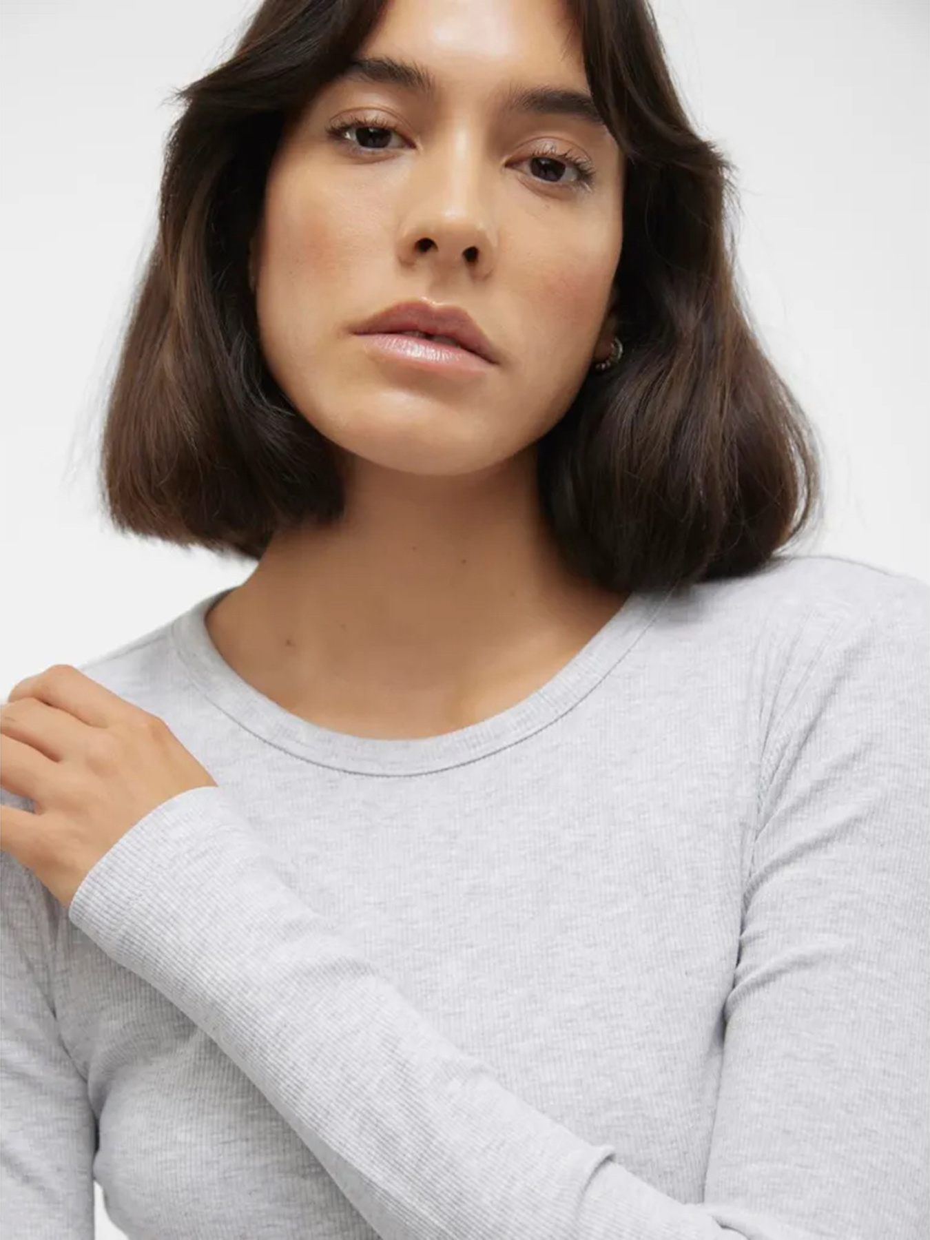 Лонгслив Vero Moda модель 10306897_Light Grey Melange Фото