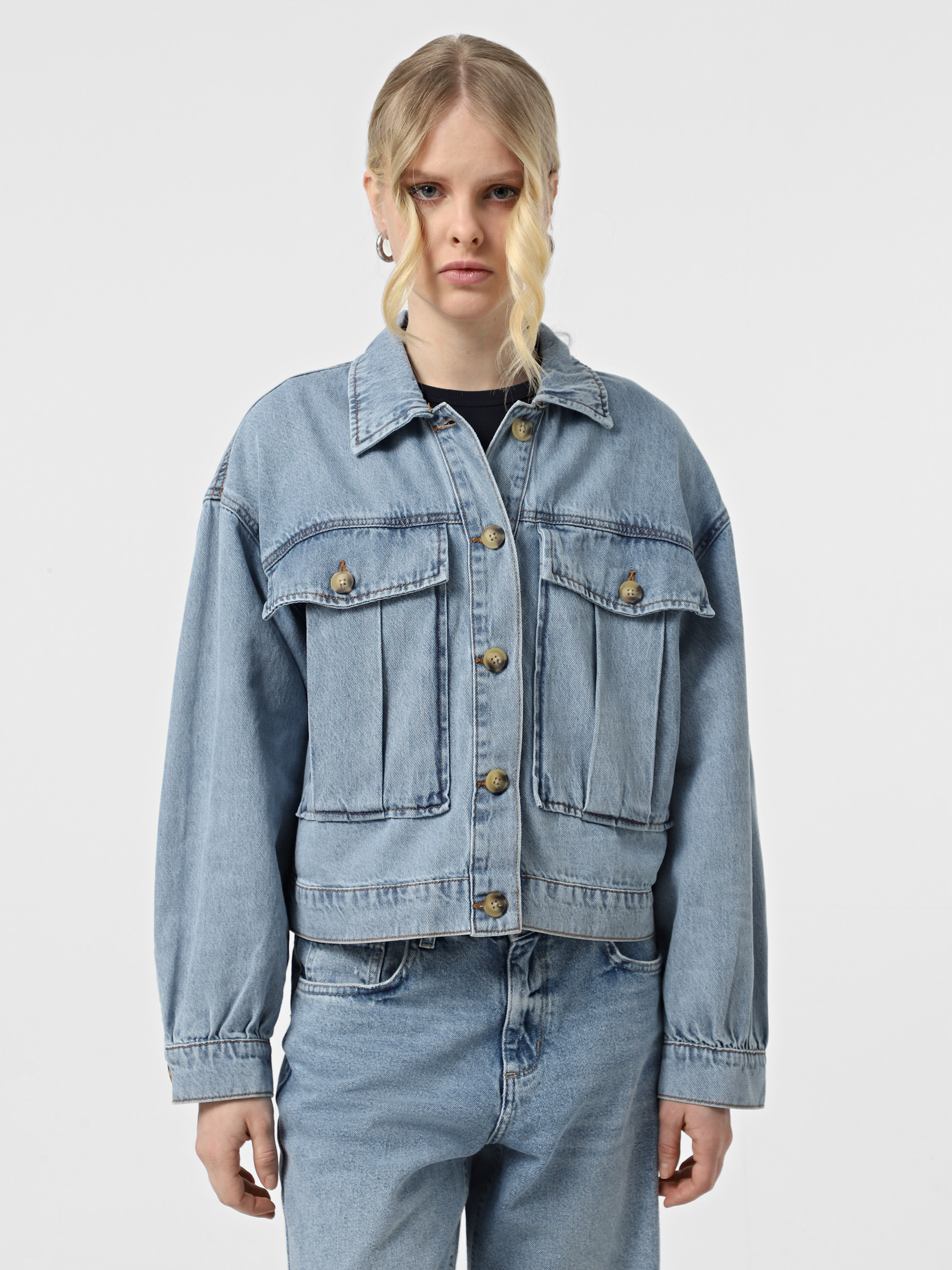Бавовняна Жіноча Джинсова куртка Vero Moda  (VMW561) колір блакитний Vero Moda - купити в Україні