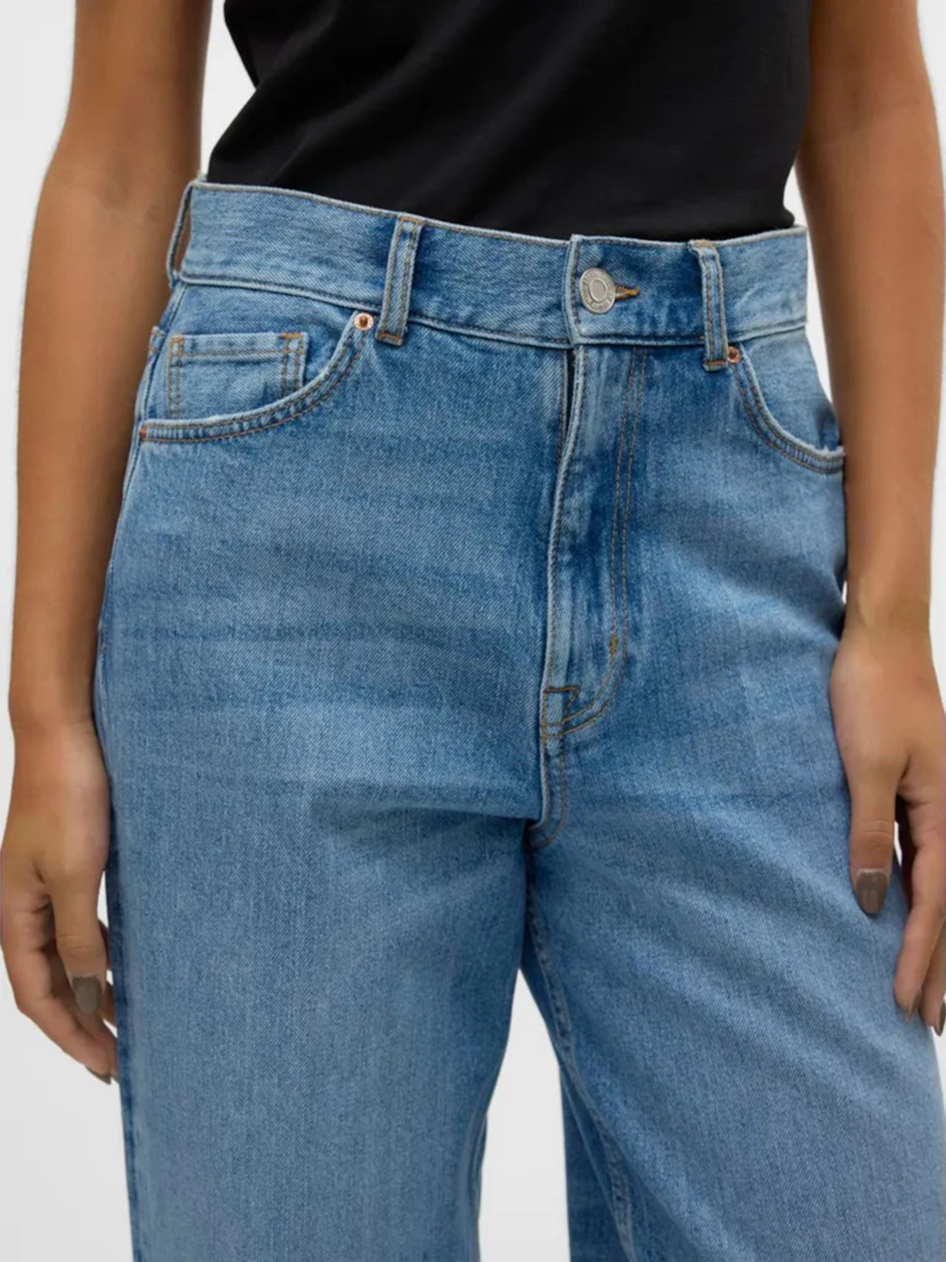 Широкі джинси Vero Moda модель 10323424_Medium Blue Denim Фото