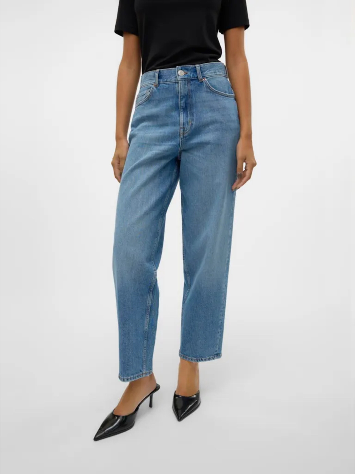 Широкі джинси Vero Moda модель 10323424_Medium Blue Denim Фото
