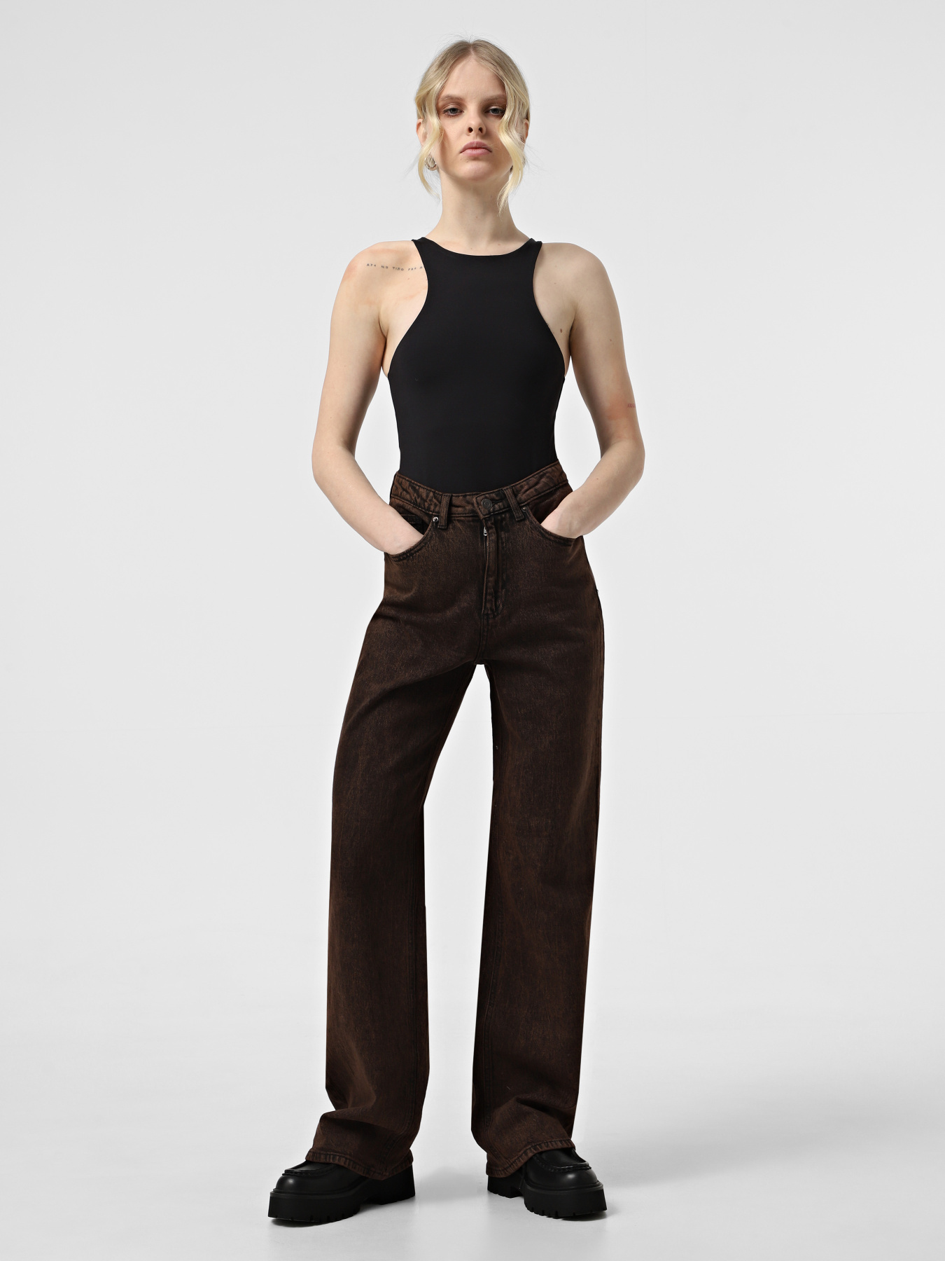 Широкие джинсы Vero Moda модель 10321108_Chocolate Torte Фото