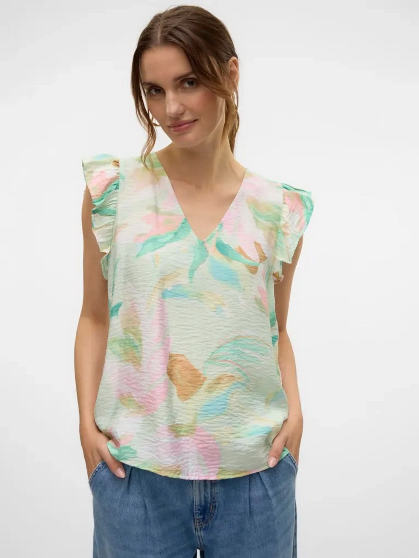 Блуза Vero Moda модель 10303762_Birds Egg Green Myra Фото