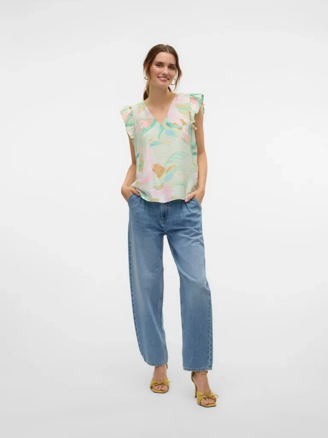 Блуза Vero Moda модель 10303762_Birds Egg Green Myra Фото