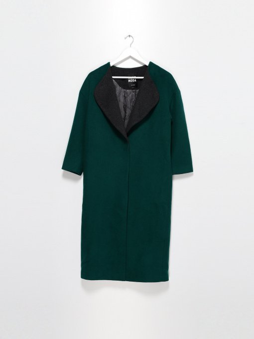 Пальто Vero Moda модель 316327517041_зелений з т.сірим Фото