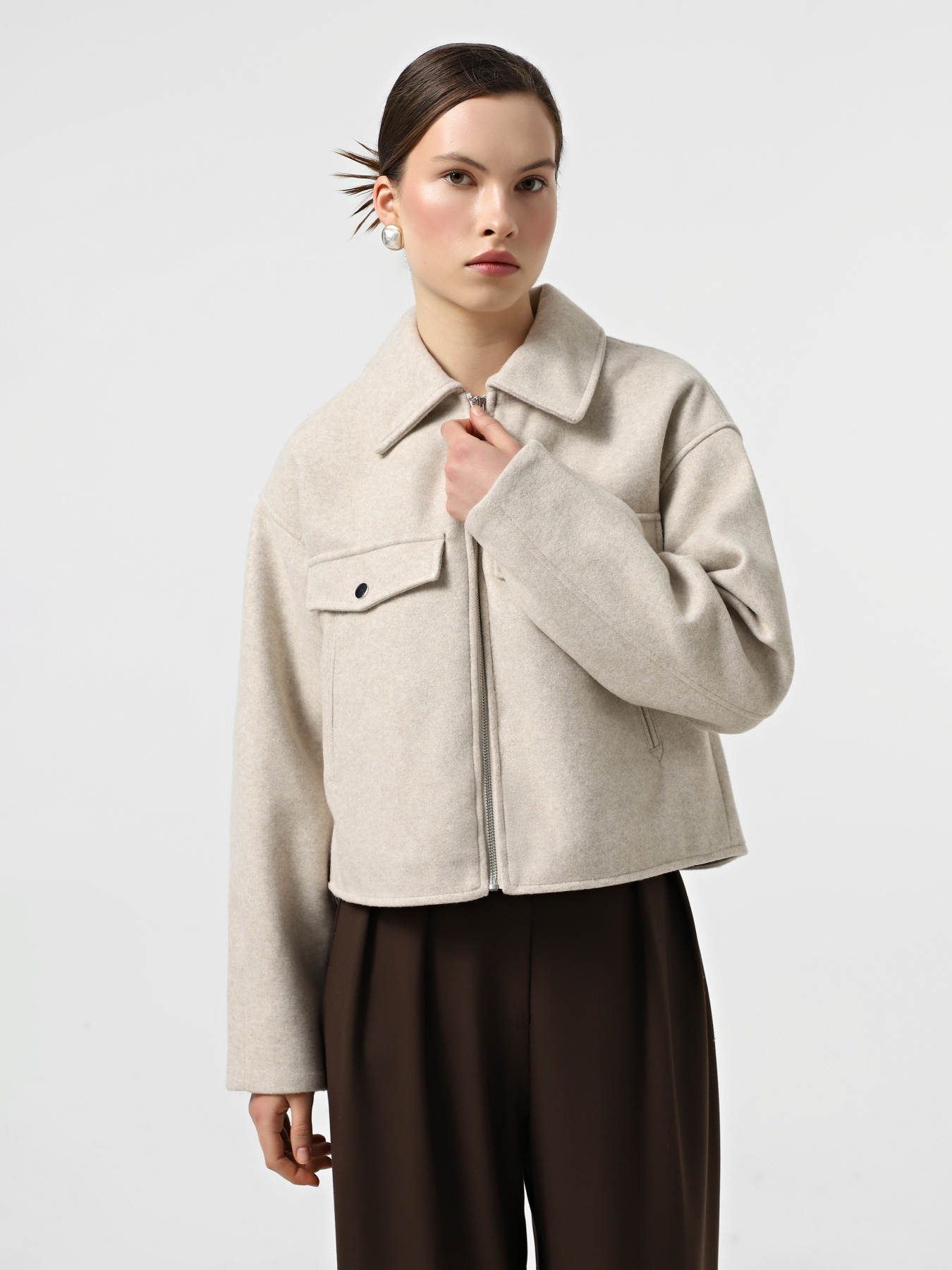 Демісезонна куртка Vero Moda модель 10321977_Oatmeal MELANGE Фото