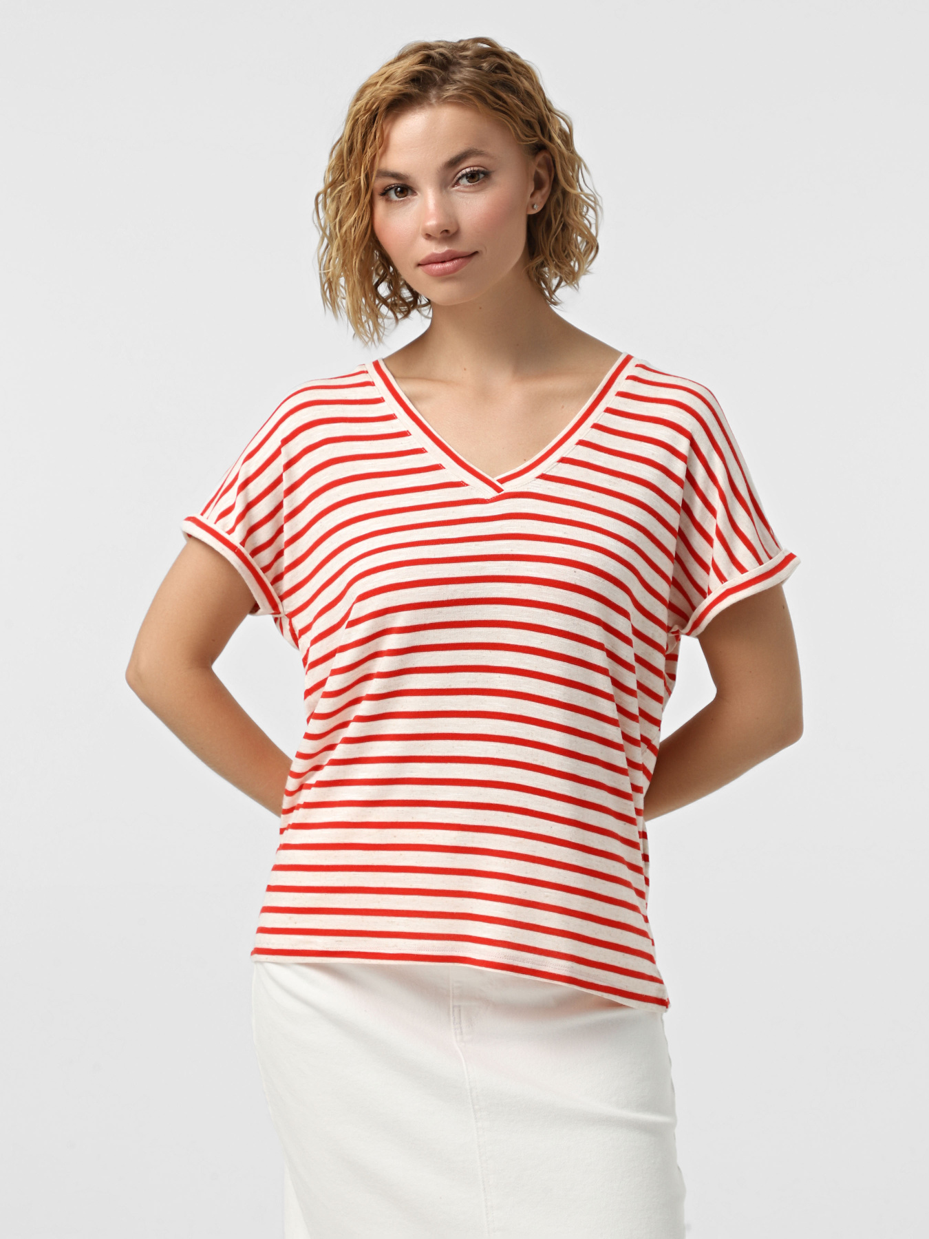 Футболка Vero Moda модель 10324112_Silver Lining Fiery red Фото